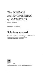 The Science and Engineering of Materials by Donald R. Askeland