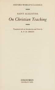 Cover of: On Christian teaching