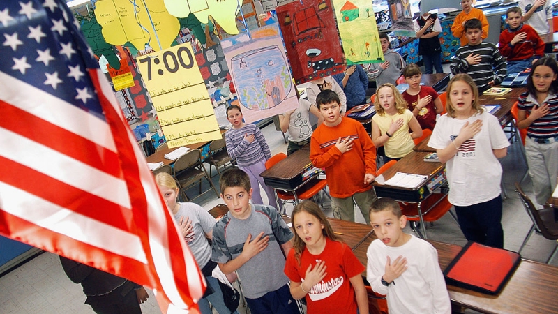 美国小学孩童。（Getty Images）