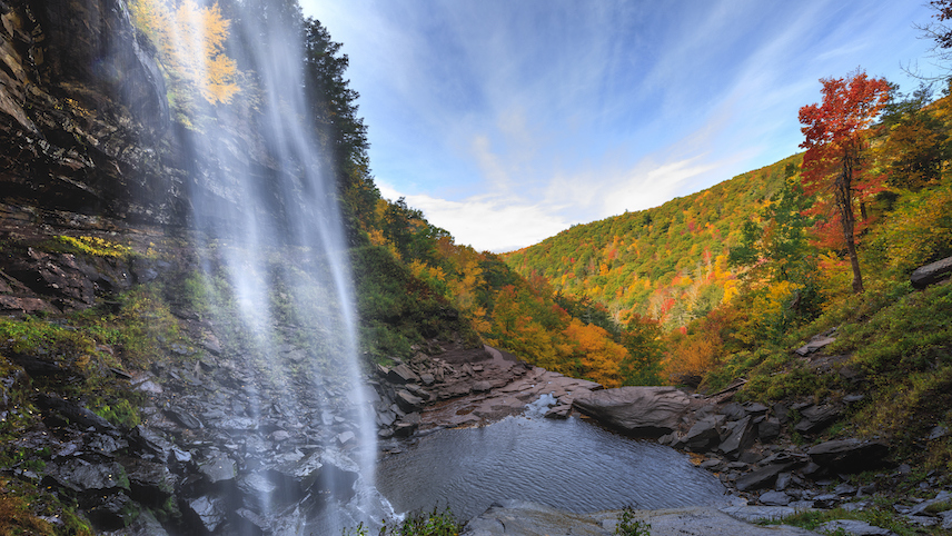 美东最高瀑布：卡特斯基尔瀑布（Kaaterskill Falls）。（图片：Getty Images）