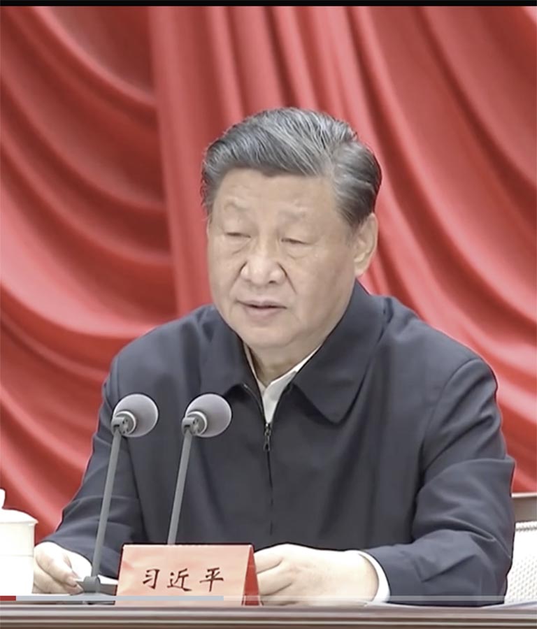 图为习近平在1月16日在「省部级主要领导干部推动金融高质量发展专题研讨班」上讲话（视频截图）