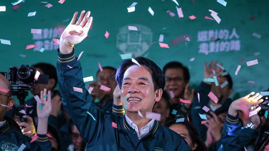 菲总统祝贺赖清德「当选台湾总统」中共无计可施 （图片:  Annabelle Chih/Getty Images)