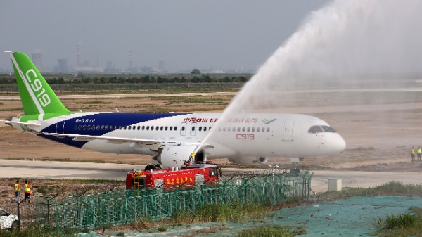 中国商飞的C919客机（图片来源：VCG/Getty Images）