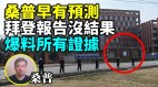 桑普：病毒溯源报告无结果证据指向实验室(视频)