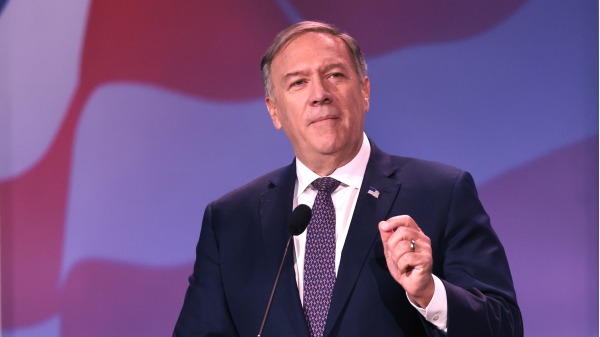 美国前国务卿迈克・蓬佩奥（Mike Pompeo）。（图片来源：Scott Olson/Getty Images）