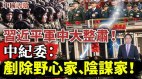 山雨欲来习近平军中大整肃中纪委高官：铲除野心家(视频)