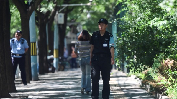 2023年8月29日，北京街头的警察