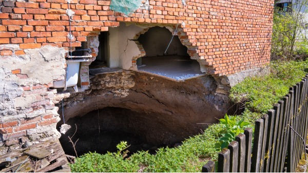 地陷 天坑 坑洞 建築