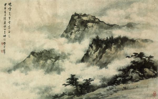 黄君壁擅长山水画，其作品结构谨严，点画森然，自成机杼，善取山川云水之生意。