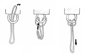Herstellen des Ankerstichs mit einer Rundschlinge