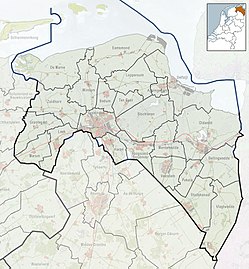 Location of Oostwold (Leek) on a map of Groningen (province)