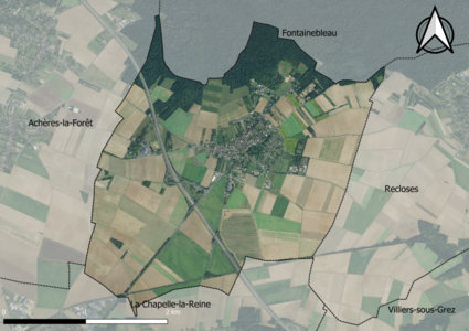 Carte orhophotogrammétrique de la commune.