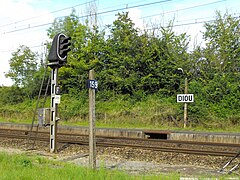 L'ancienne gare de Diou en 2014.