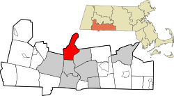 Location in Hampden County in Massachusetts