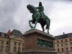 Ruiterbeeld van Jeanne d'Arc op het plein place du Martroi