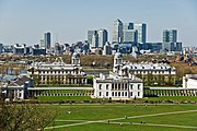 Queen's House and Old Royal Naval College as viewed from the Royal Observatory