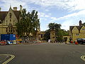 The northern end of Turl Street, looking into The Broad, towards Balliol and Trinity Colleges.