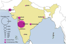 Description de l'image The geographical population distribution of modern and ancient Parsi.png.