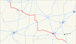 Karte des U.S. Highways 150