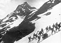 Austrian mountain artillerymen during a manoeuvre in Tyrol