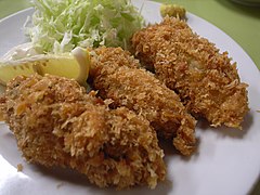 Ostras fritas en Japón.[58]​