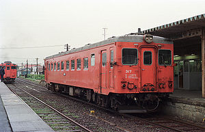 キハ22 317 根室標津行（1986年、中標津駅）