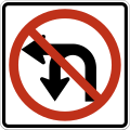 R3-18 No U or left turn