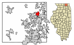 Location in McHenry County, Illinois