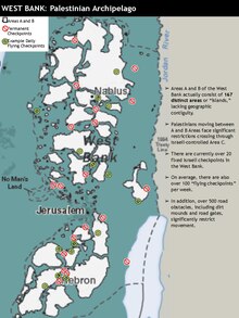 Page from State Department presentation showing a map of the West Bank