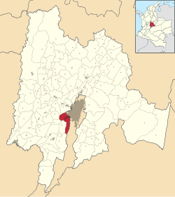 Location of Soacha in Cundinamarca