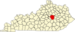 State map highlighting Madison County