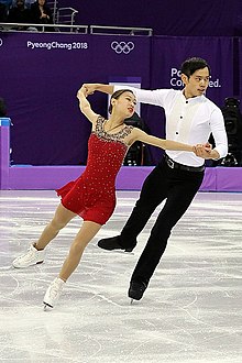 Jin Yang mit Chen Peng bei den Olympischen Spielen 2018