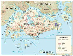 Mapa de Singapora