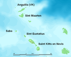 Kart over Sint Eustatius