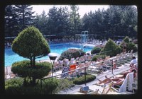 Brickman's pool area, South Fallsburg, 1977