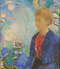 Odilon Redon, Baronne de Domecy, ok. 1900, pastel in grafit na svetlo rjavem hrapavem papirju, Muzej J. Paul Getty