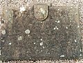 St Mary's Church, Eccleston – the tablet in the enclosure marking the site of the Grosvenor family vault within the old church