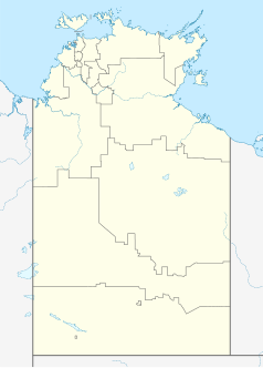 Mapa konturowa Terytorium Północnego, na dole znajduje się punkt z opisem „Alice Springs”