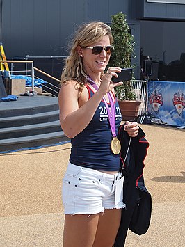 Cafaro in Londen 2012, met haar gouden medaille