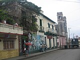 View of El Mejunje with the Cathedral in background