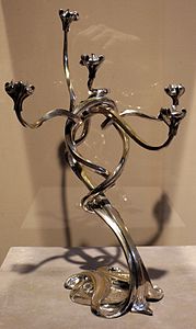 Tulip candelabra by Fernand Dubois (1899)