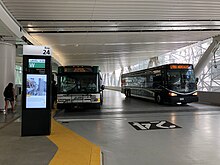 AC Transit and WestCAT LYNX buses at Salesforce Transit Center