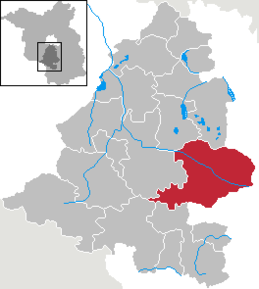 Poziția orașului Baruth/Mark pe harta districtului Teltow-Fläming