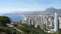 View over Benidorm, Costa Blanca