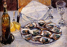 Gustavus Caillebotte, Nature morte aux huîtres anno 1881 picta