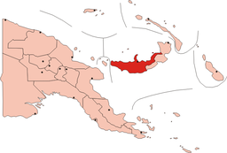 Provinsens läge i Papua Nya Guinea.