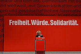 Lösing op een partijdag van Die Linke (2013)