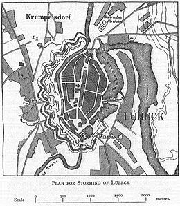 Map of Lubeck in 1806