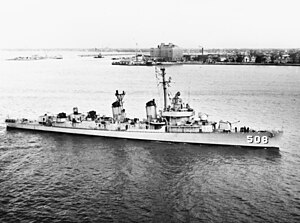 USS Cony (DDE-508) in Hampton Roads 1957