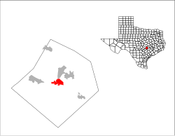 Vị trí trong Quận Bastrop, Texas